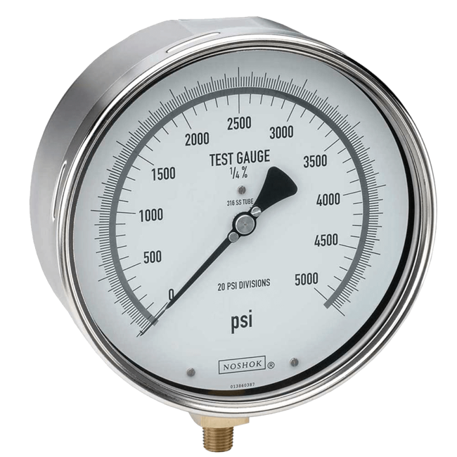 Noshok Precision Test Dial Indicating Pressure Gauge, 800 Series